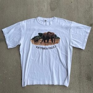 VTG Victoria Falls Elephant T Shirt Oversized Size‎ XL